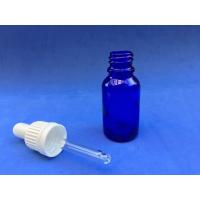 Bottiglia con contagocce, vetro blu  30 ml 1 pz