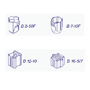B  12-10  bascula in alluminio per 12 provette a fondo sferico da 10 ml, per rotore S 4-175. Provette max per rotore 48. (cf 4 pezzi) cf